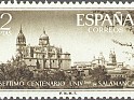 Spain - 1953 - Salamanca University - 2 Ptas - Castaño - University, Salamanca - Edifil 1128 - Catedral de Salamanca - 0